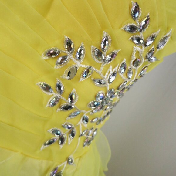 GRACE KARIN A Line Bridesmaid Dresses Long Prom Gown Size 8 Yellow - Picture 6 of 12